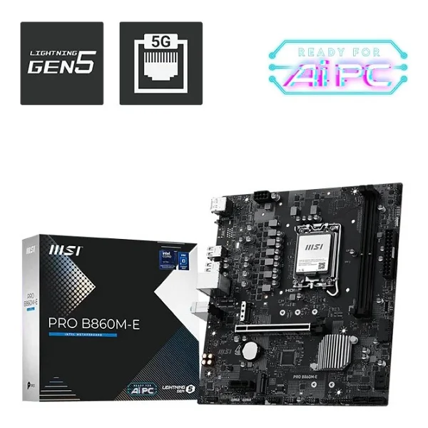 Msı Pro B860m-E Intel Lga1851 DDR5 Micro Atx Anakart - Görsel 4