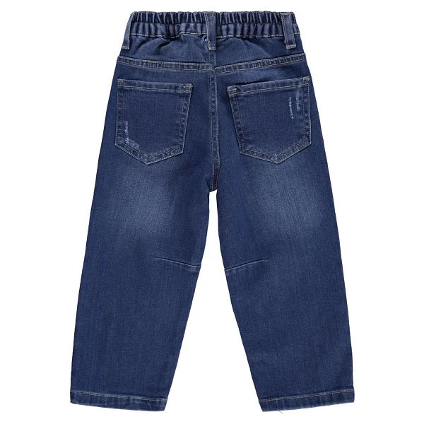 Civil Boys Dizi Pensli Regular Fit Kot Pantolon Erkek Çocuk 2-5 Yaş Koyu Mavi Pamuklu Kumaş - Koyu Mavı - 4 - 5 Yaş - Görsel 2