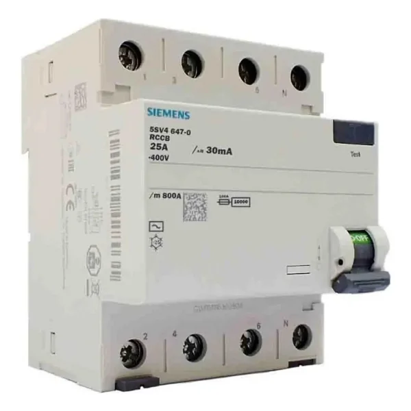 Siemens 5sv5342-6 4x25 A 400 V 30 Ma A Tipi Kaçak Akım Rölesi - Görsel 3