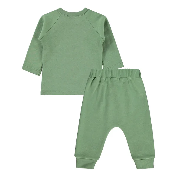 Civil Baby Yıldız Nakışlı 3-18 Ay Takım - Haki - 18 - 24 Ay - 02-Haki - Görsel 2