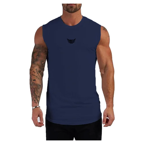 Ghassy Co. Erkek Nem Emici Hızlı Kuruma Atletik Teknik Performans Sporcu Sıfır Kol T-Shirt - Kırmızı - Görsel 9