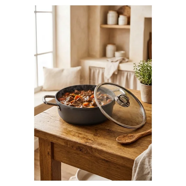 Bernardo Prime Stone 24 Cm Basık Tencere - Görsel 5