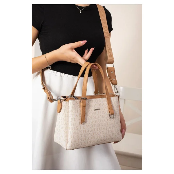 Just Polo Kadın Orijinal Just Polo Ayarlanabilir Askılı Şık El Ve Omuz Çantası Shopper Ebat : 18 X 25 Cm - Kahverengi - Görsel 10