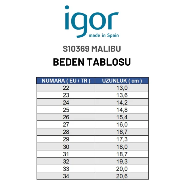 Igor Malibu S10369-225 Mavi Çocuk Sandalet - Görsel 5