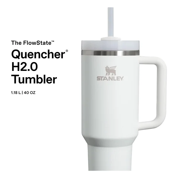 Stanley Quencher Beyaz 1.18 Lt Pipetli Termos Bardak - Görsel 3