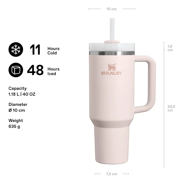Stanley Quencher Gri 1.18 Lt Pipetli Termos Bardak - Görsel 9