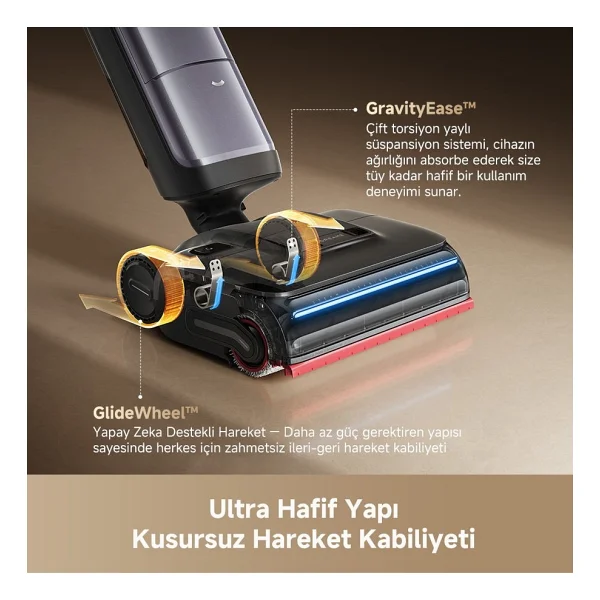 Dreame Yeni Premium Pro Islak ve Kuru Süpürge 28000PA Emiş Gücü, %100 Leke Giderme ve %99,9999 Sterilizasyon Için 200°C Buharlı Temizlikx - Siyah - Görsel 5