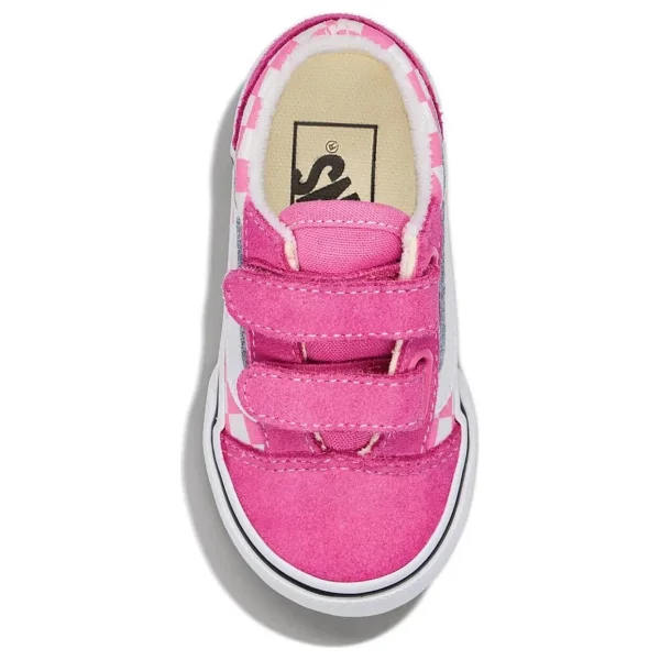 Vans Old Skool V Vn000ctgfrq1 Açık Pembe Damalı Bebek Sneaker - Görsel 3