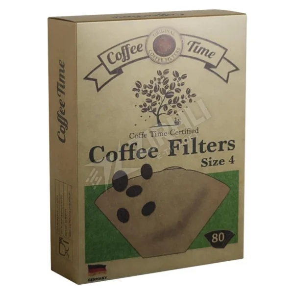 4 Adet Coffe Time Kahve Filtre Kağıdı No:4 80'li - Görsel 2