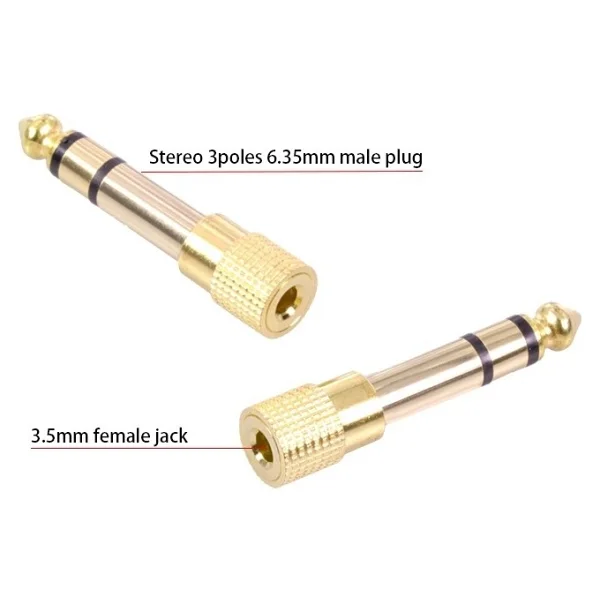 Alfais 4458 6.3 Mm Erkek To 3.5 Mm Dişi Çevirici Dönüştürücü Jack Adaptörü - Görsel 2