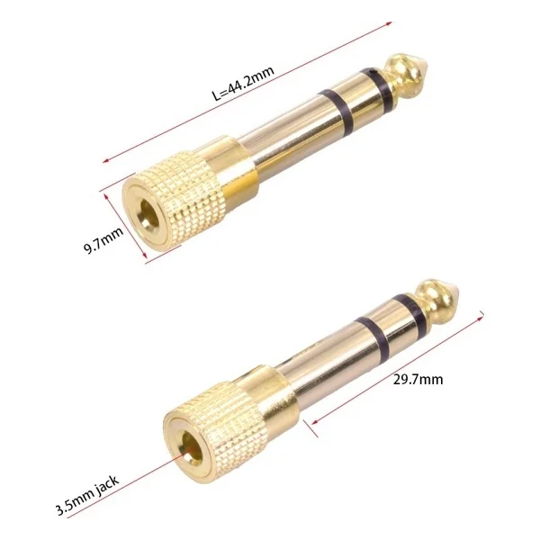 Alfais 4458 6.3 Mm Erkek To 3.5 Mm Dişi Çevirici Dönüştürücü Jack Adaptörü - Görsel 3