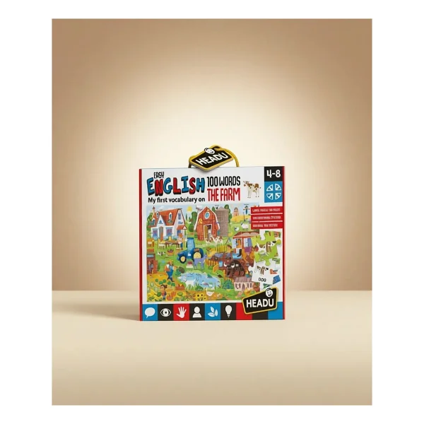 Headu 100 İngilizce Kelime Çiftlik Puzzle It20997 - Görsel 4