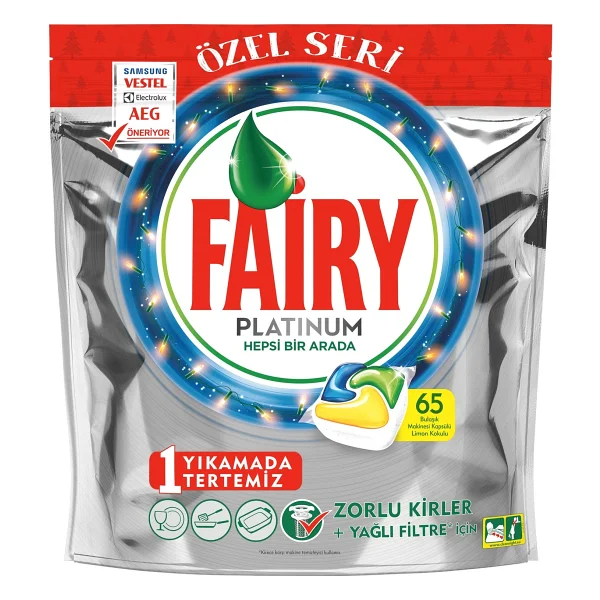 Fairy Platinum Bulaşık Makinesi Tableti 65'li - Görsel 2