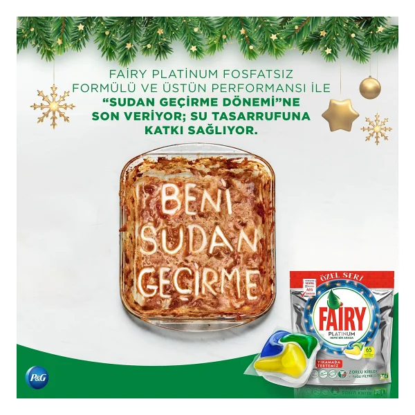 Fairy Platinum Bulaşık Makinesi Tableti 65'li - Görsel 4