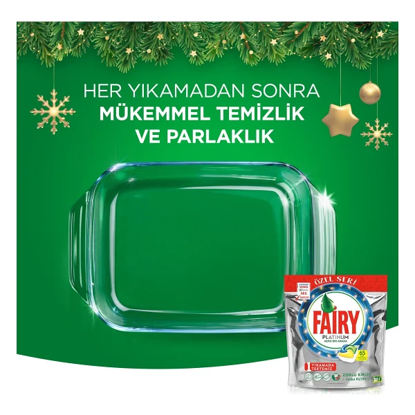 Fairy Platinum Bulaşık Makinesi Tableti 65'li - Görsel 5