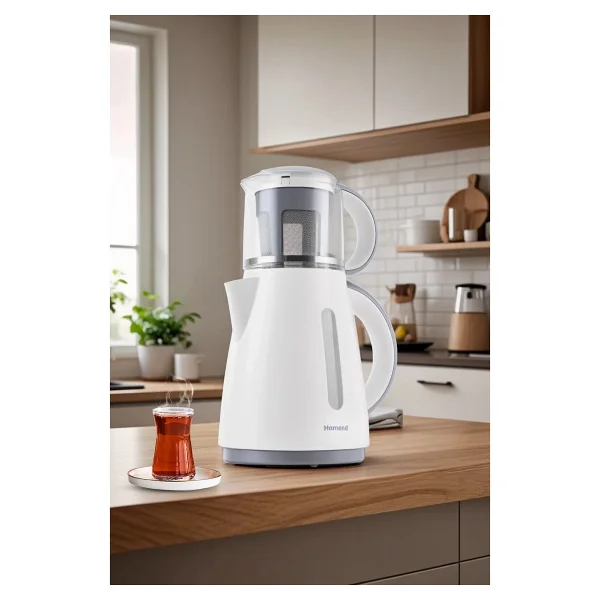Homend Royaltea 1755h 1700 W Cam Demlikli Plastik Çay Makinesi - Görsel 7