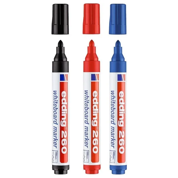 Edding E-260 Kırmızı - Mavi - Siyah 3'lü Set - Görsel 7