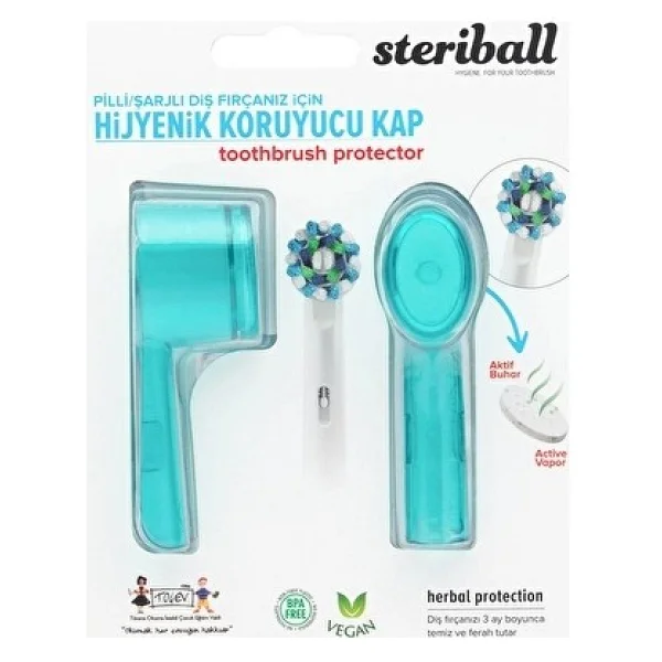 Steriball Şarjlı Diş Fırçası Koruma Kabı 2'li Turkuaz - Görsel 3