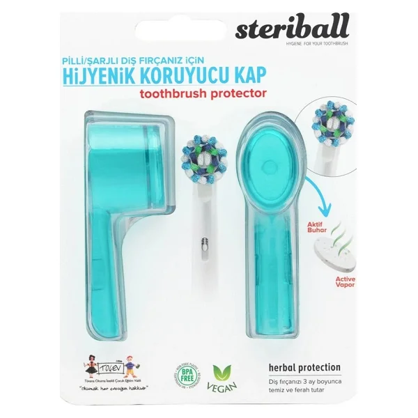 Steriball Şarjlı Diş Fırçası Koruma Kabı 2'li Turkuaz - Görsel 2