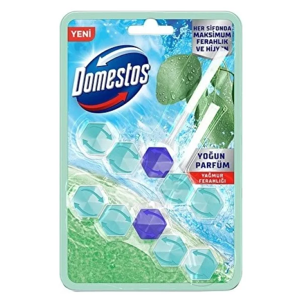Domestos Wc Temizleyici Blok 2x5'li Güç Yağmur Ferahlığı - Görsel 3