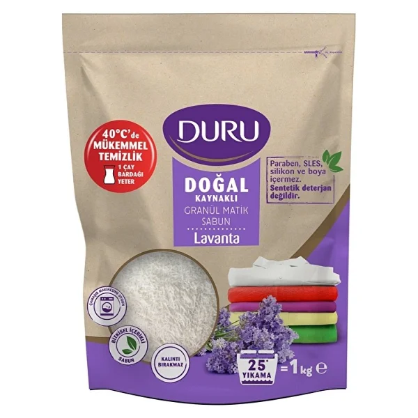 3 Adet Duru Granül Sabun Lavanta 1000 G - Görsel 2
