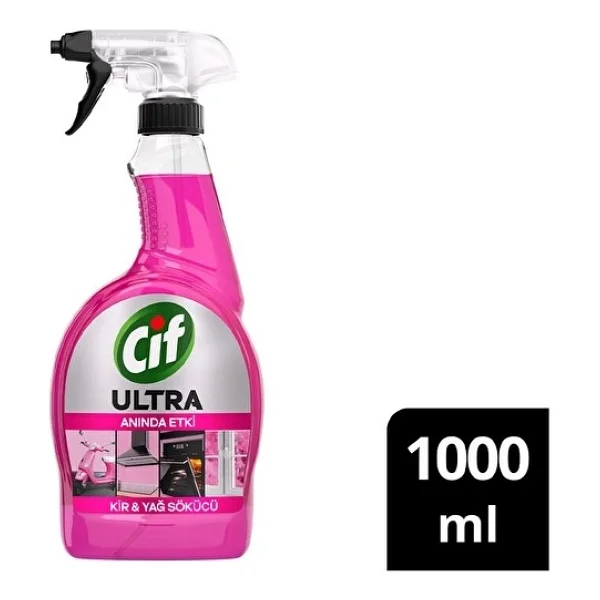 Cif Ultra Anında Etki Sakura Kir Ve Yağ Çözücü 1 Lt - Görsel 2