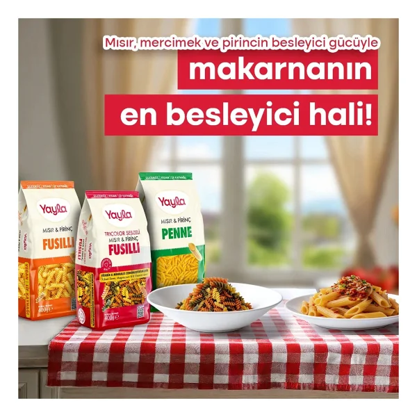 Yayla Glutensiz Mısır Ve Pirinç Penne Makarna 400 Gr - Görsel 3