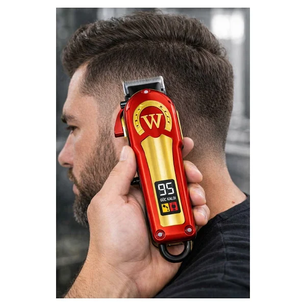 Jasper Jpr-4800 Kırmızı Profesyonel Tıraş Makinesi 6 Farklı Kesim Özelliği Saç-Sakal Kesim - Görsel 4