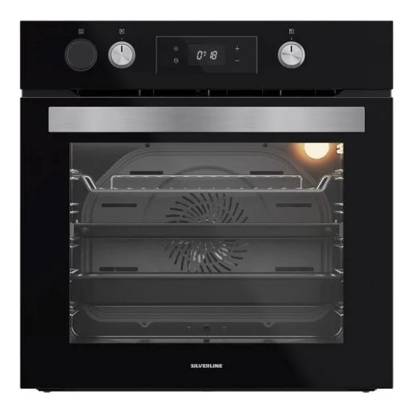 Silverline Buhar Destekli + Airfryer 3457 Soho - Cs5365b01 Woklu - Bo65p4b01 Siyah Cam Ankastre Set - Görsel 4