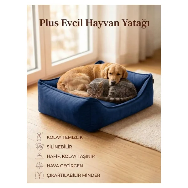 Patiderm Plus Silinebilir Kedi & Köpek Diş Tırnak Geçirmez Yatak - Kırmızı - Görsel 8