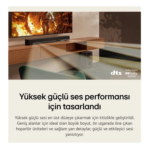 Lg 600 W Yüksek Çıkış Gücüne Sahip 4.1 Kanal Bluetooth Destekli Subwoofer Içeren Ev Sinema Sistemi Soundbar Ve Kablosuz Müzik Dinleme Seti - Siyah - Görsel 3