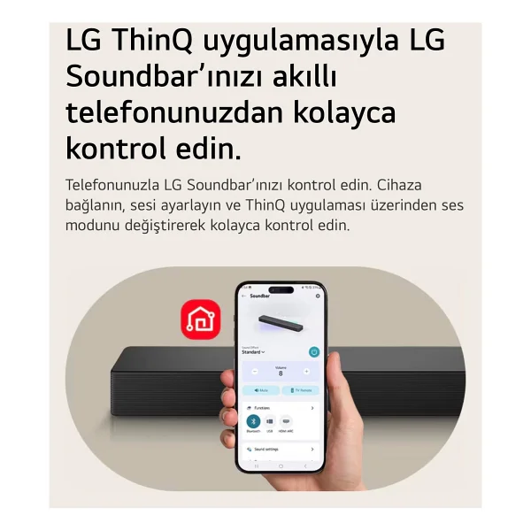 Lg 600 W Yüksek Çıkış Gücüne Sahip 4.1 Kanal Bluetooth Destekli Subwoofer Içeren Ev Sinema Sistemi Soundbar Ve Kablosuz Müzik Dinleme Seti - Siyah - Görsel 5