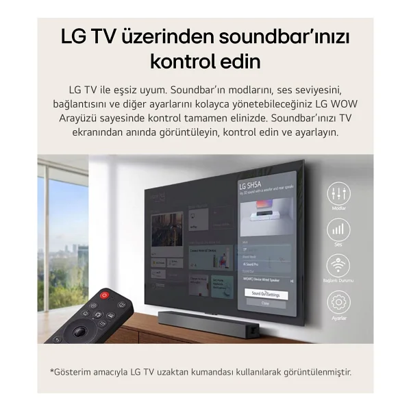 Lg 600 W Yüksek Çıkış Gücüne Sahip 4.1 Kanal Bluetooth Destekli Subwoofer Içeren Ev Sinema Sistemi Soundbar Ve Kablosuz Müzik Dinleme Seti - Siyah - Görsel 6