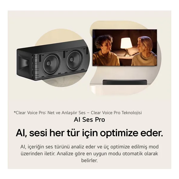 Lg 600 W Yüksek Çıkış Gücüne Sahip 4.1 Kanal Bluetooth Destekli Subwoofer Içeren Ev Sinema Sistemi Soundbar Ve Kablosuz Müzik Dinleme Seti - Siyah - Görsel 7