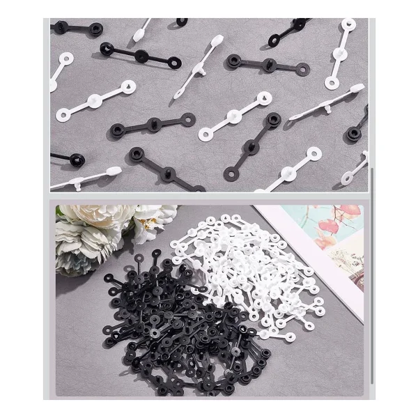 Luluyen 250 Adet Beyaz Plastik Güvenlik Kilidi Etiket Sabitleyici 67 Mm Tek Kullanımlık Tekstil Ürün Paket Kilit Trim Klipsi Perçin - Görsel 7