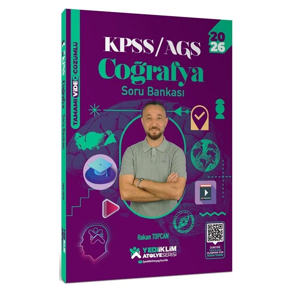 Yediiklim Yayınları 2026 Kpss Genel Kültür Atölye Coğrafya Tamamı Video Çözümlü Soru Bankası - Görsel 2
