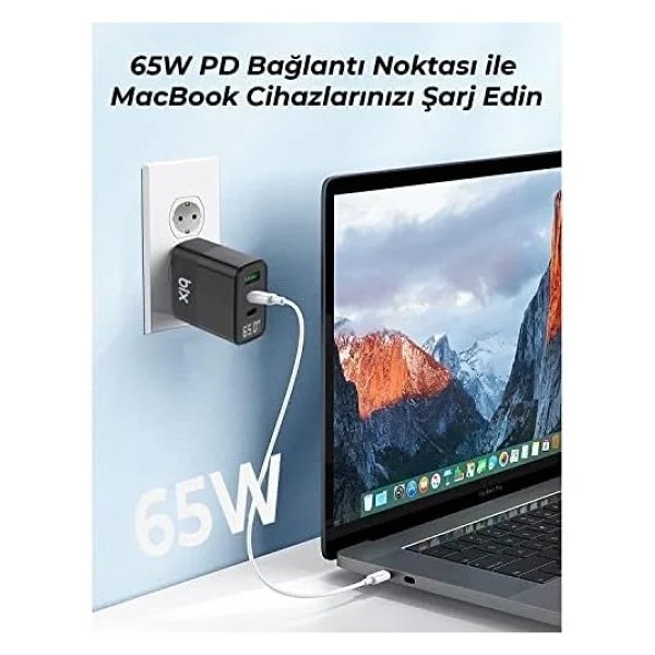 Bix Bx65gd 65 W Hızlı Şarj Adaptörü - Görsel 4