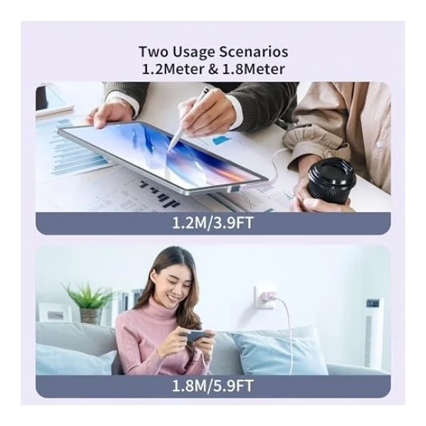 Mcdodo Ca-3424 1.8 M Mor USB To Type-C Hızlı Şarj Kablosu - Görsel 3