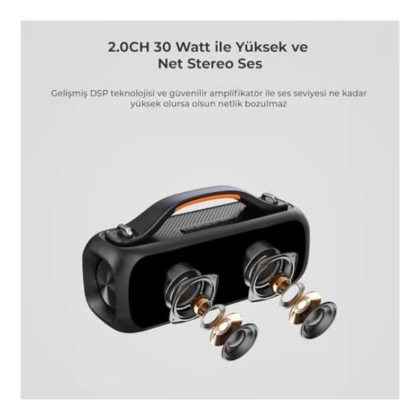 Lenovo Lecoo Ds155 Boombox RGB Bluetooth Hoparlör - Görsel 3