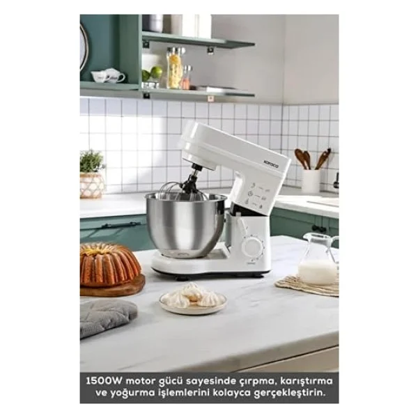 Emsan Maestrochef Stella 1500 W White 5 Lt Hamur Yoğurma Makinesi - Görsel 2
