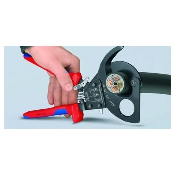 Knipex 95 31 280 Cırcır Mekanizmalı Kablo Makası - Görsel 3
