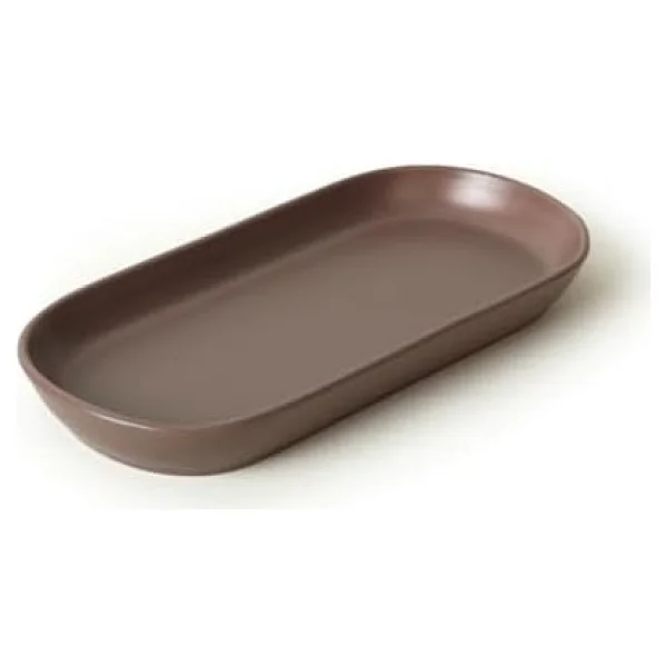 Keramika Mat Açık Taupe Siera 33 cm 2'li Kayık Tabak - Görsel 2