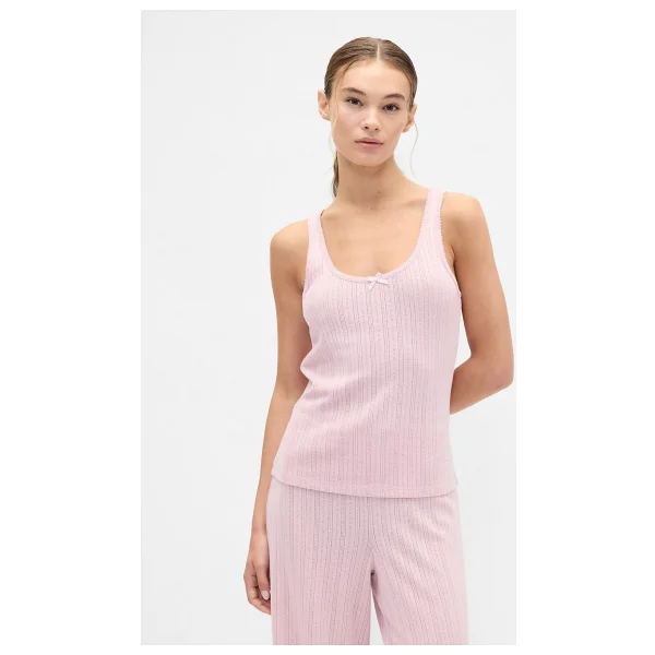 Gap Kadın Çiçek Desenli Pointelle Scoopneck Tank Pijama Üstü - Görsel 5
