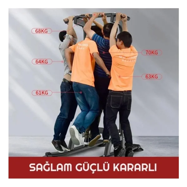 Exeo Güç Kulesi Şınav Barfiks Mekik Egzersiz İstasyonu - Görsel 7