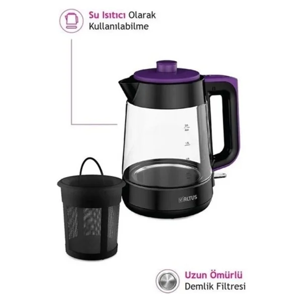 Altus Al 796 S 1900 W Siyah Cam Çay Makinesi - Görsel 6