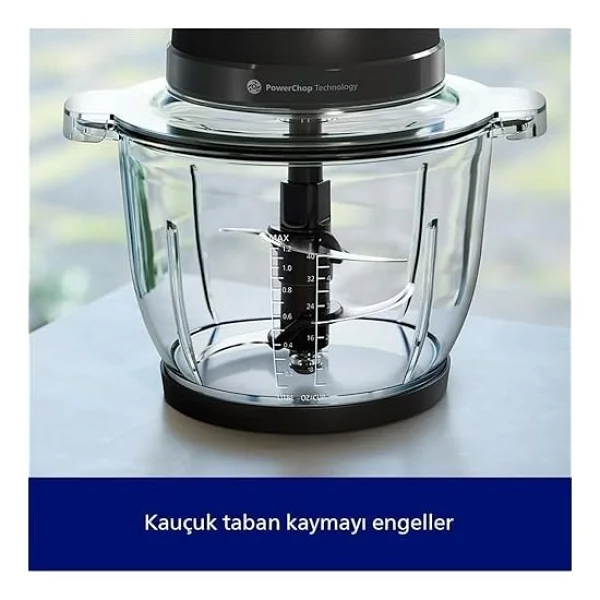 Philips 3000 Serisi Doğrayıcı - Powerchop Teknolojisi, 500w Motor, 2l Kapasite, Çift Hız Ayarı, Bula - Görsel 3