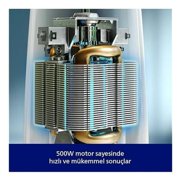 Philips 3000 Serisi Doğrayıcı - Powerchop Teknolojisi, 500w Motor, 2l Kapasite, Çift Hız Ayarı, Bula - Görsel 4