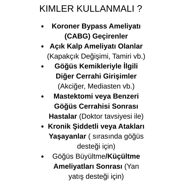 Fixicure Kalp Yastığı Bypass Yastığı Ameliyat Sonrası Göğüs Desteği Ve Ağrı Azaltıcı Yastık - Görsel 4