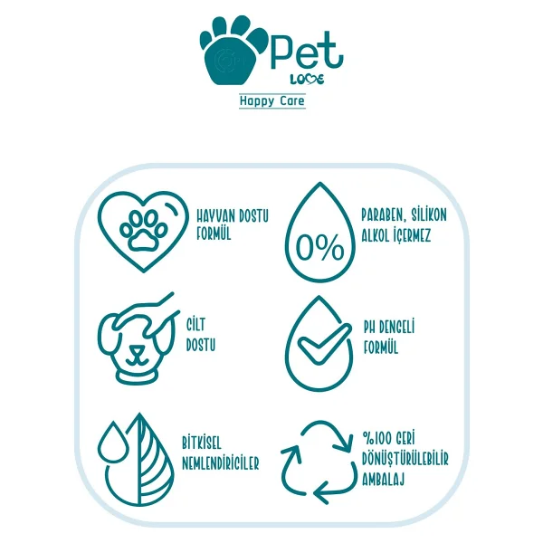 Pet Love Kurabiyeli Ve Vanilyalı 225 Ml Köpük Kedi Köpek Şampuanı - Görsel 7