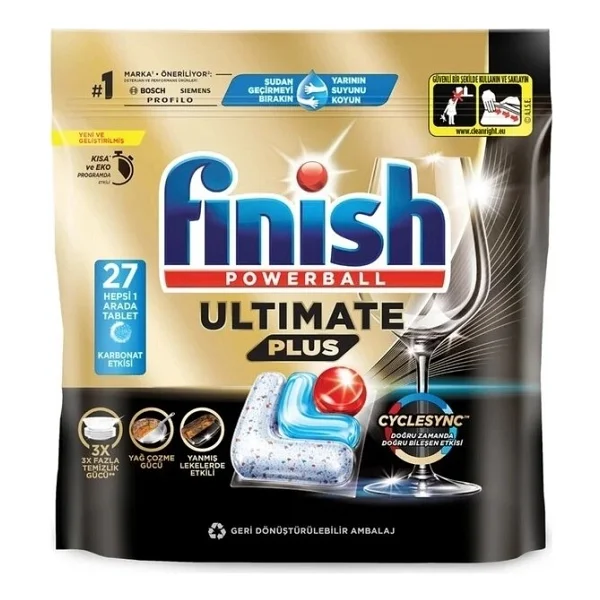 Finish Ultimate Plus Bulaşık Makinesi Tableti 27'li - Görsel 3